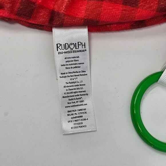 Christmas Baby Lovey Rudolph Reindeer Comfort Clutch Security Blanket Embroidery - Picture 7 of 9